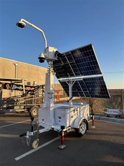 Torre de vigilancia solar móvil a prueba de polvo