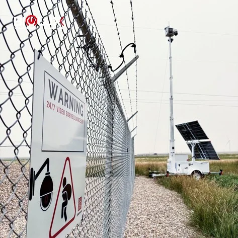 BIGLUX Solar Security Trailer Solar Powered CCTV Tower for Construction Site Mobile Surveillance