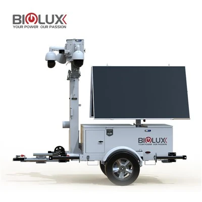 Paneles solares de 1200W Security Starlink Camera Trailer